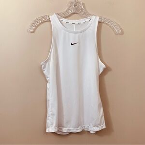 Nike White Tank Top with Gray Swoosh
